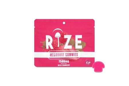 Rize | Wild Strawberry Mushroom Gummies | Megadose 7500mg – 15ct